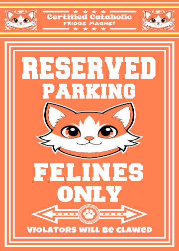 Reserved Parking Fridge Magnet